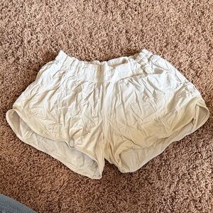 lululemon athletica Ivory Elastic-Waist Athletic Shorts
